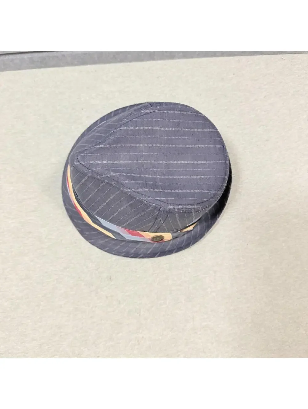 Goorin Bros Mens Large Fedora Hat Classic Stylish Blue‎ Pinstripe Classic Look